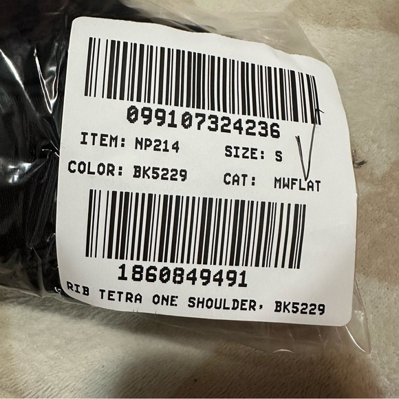 Madewell true black Ribbed One-Shoulder Longline Bikini Top - Picture 3 of 3